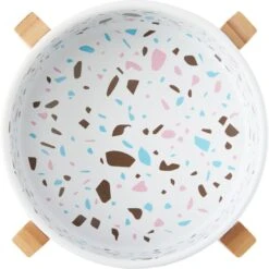 Frisco Elevated Terrazzo Non-skid Ceramic Bowl With Bamboo Stand 13 Frisco Elevated Terrazzo Non-skid Ceramic Bowl With Bamboo Stand -Paws Joy Outlet Store 363375 PT4. AC SS1800 V1657657266