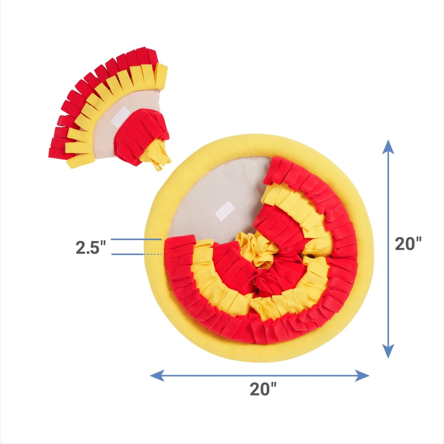 Frisco Pizza Reversible Snuffle Mat, Yellow, Medium 2 Frisco Pizza Reversible Snuffle Mat, Yellow, Medium - Image 2