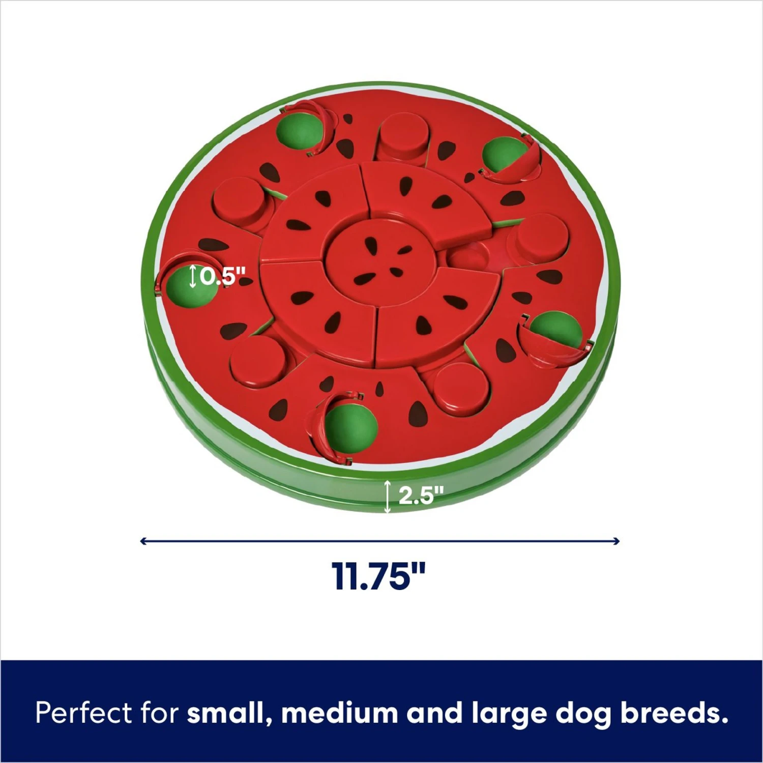 Frisco Watermelon Interactive Puzzle Dog Toy, Advanced 2 Frisco Watermelon Interactive Puzzle Dog Toy, Advanced - Image 2