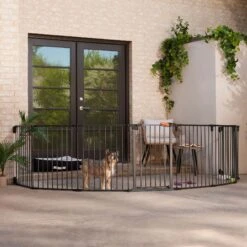 Frisco Outdoor Galvanized Steel 8-Panel Configurable Gate And Playpen With Oxford Roof -Paws Joy Outlet Store 507086 PT4. AC SS1800 V1668631346