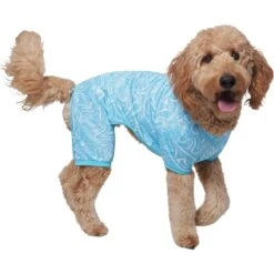 Frisco Blue Ocean Waves Dog & Cat Jersey PJs -Paws Joy Outlet Store 556142 PT3. AC SS1800 V1674829131