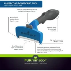 FURminator Long Hair Dog Deshedding Tool & Frisco Shed Reducing Waterless Grooming Wipes For Dogs & Cats, 50 Count -Paws Joy Outlet Store 575134 PT4. AC SS1800 V1657660396