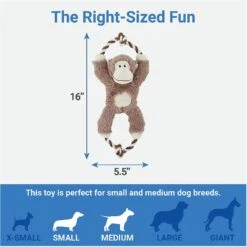 Frisco Forest Friends Stuffing-Free Skinny Plush Squeaky Dog Toy + 3 Items -Paws Joy Outlet Store 582478 PT6. AC SS1800 V1658239277