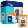 Frisco Premium Giant Dog Training & Potty Pads & American Journey Peanut Butter Recipe Grain-Free Oven Baked Crunchy Biscuit Dog Treats