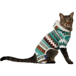 Frisco Fairisle Cozy Plush Fleece Dog & Cat PJs, Green -Paws Joy Outlet Store 719054 PT2. AC SS1800 V1692193162