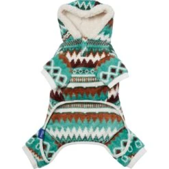 Frisco Fairisle Cozy Plush Fleece Dog & Cat PJs, Green -Paws Joy Outlet Store 719054 PT5. AC SS1800 V1692720277