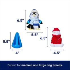 Frisco Holiday Arctic Buddies 2-in-1 Rip For Surprise Plush & Rubber Dog Toy -Paws Joy Outlet Store 739718 PT1. AC SS1800 V1695043539