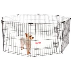 Frisco Wire Dog & Small Pet Exercise Pen With Step-Through Door -Paws Joy Outlet Store 97484 PT7. AC SS1800 V1657661187
