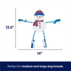 Frisco Holiday Snowman Plush With Rope Squeaky Dog Toy & Frisco Holiday Reindeer Plush With Rope Squeaky Dog Toy -Paws Joy Outlet Store 986174 PT2. AC SS1800 V1698257848