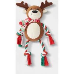 Frisco Holiday Snowman Plush With Rope Squeaky Dog Toy & Frisco Holiday Reindeer Plush With Rope Squeaky Dog Toy -Paws Joy Outlet Store 986174 PT5. AC SS1800 V1698258175