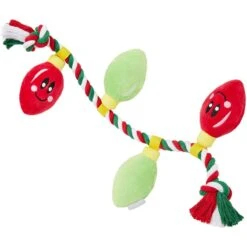 Frisco Holiday Santa's Helpers Plush Squeaky Dog Toy, 3 Count & Frisco Holiday Lights Plush With Rope Squeaky Dog Toy -Paws Joy Outlet Store 986206 PT5. AC SS1800 V1698258116