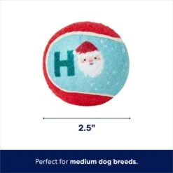 Frisco Holiday Ho Ho Ho Fetch Squeaky Tennis Ball Dog Toy & Frisco Holiday Arctic Friends Stuffing-Free Skinny Plush Squeaky Dog Toy -Paws Joy Outlet Store 986310 PT2. AC SS1800 V1698258115